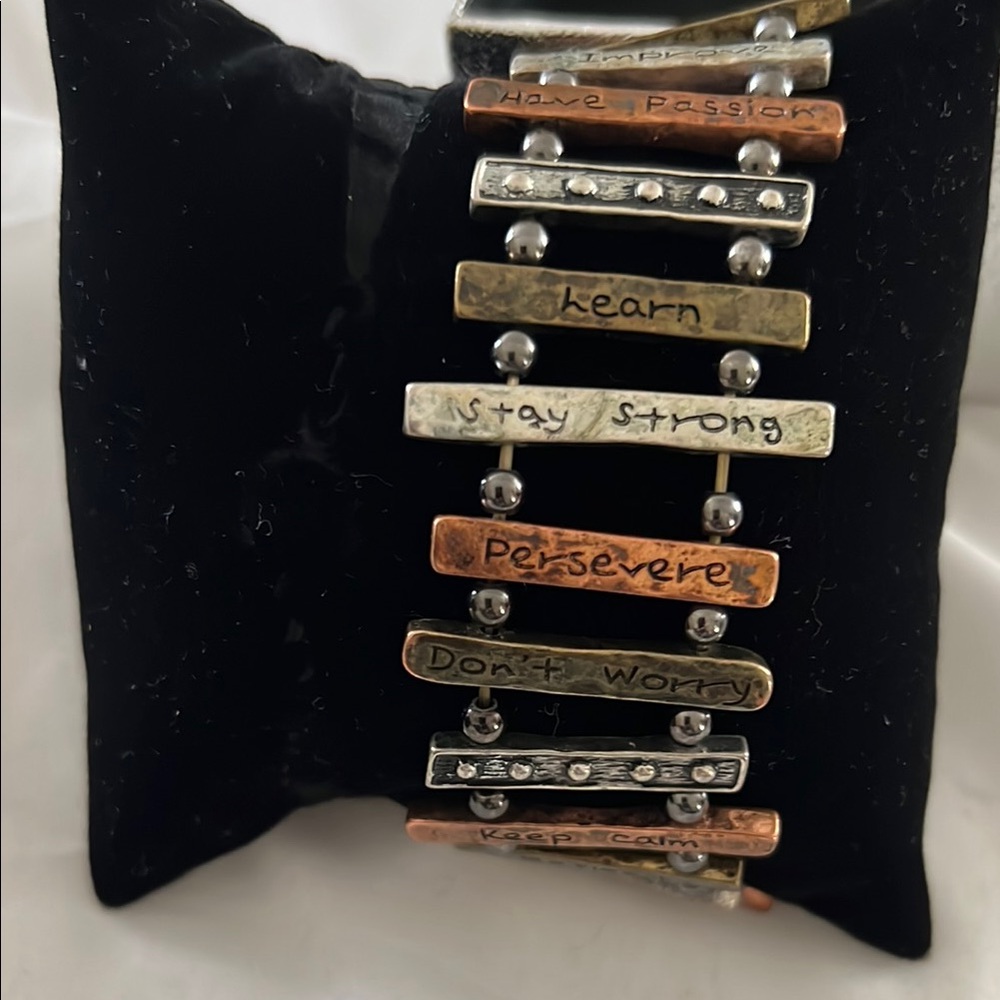 REI Motivational Metal Bracelet